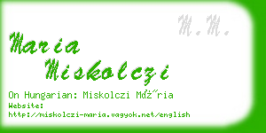 maria miskolczi business card